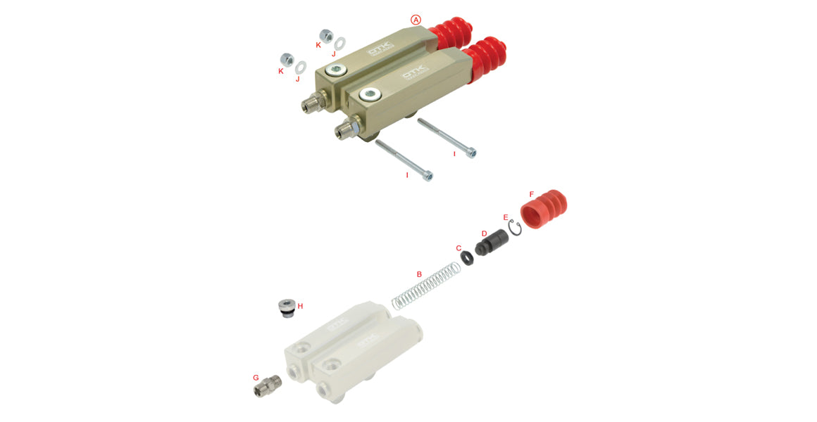 OTK Tony Kart Brake Master Cylinder BS2, BSM, Pistons, Seals, Parts