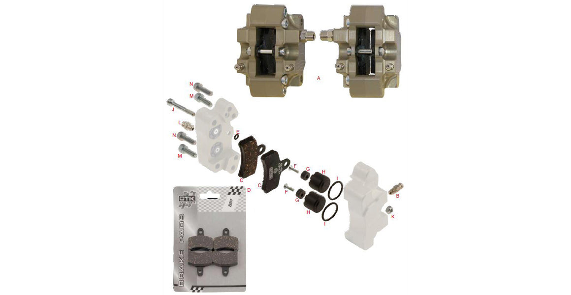 OTK Tony Kart Front Brake Caliper BS7 Parts