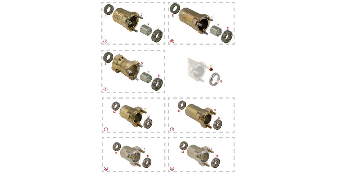 OTK Tony Kart Front Wheel Hubs