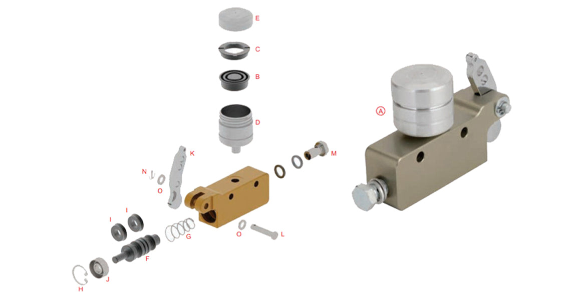OTK Tony Kart Brake Master Cylinder BSM4, BSM5, Pistons, Seals, Parts