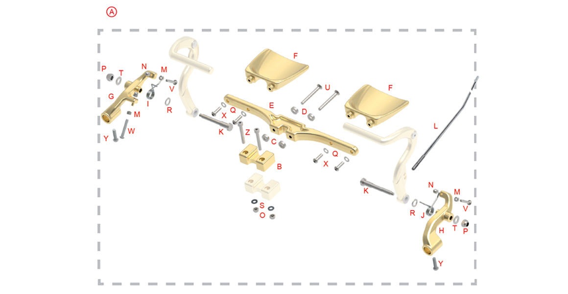 OTK Tony Kart New Style Full Sized Kart Rudder Pedal Kit