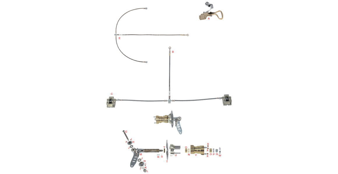 OTK Tony Kart Front Brake Caliper Spindle Parts SA3, BS7