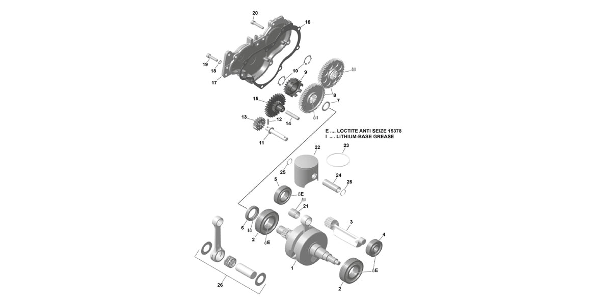 Rotax Max Crankshaft, Piston & Counterbalance Parts