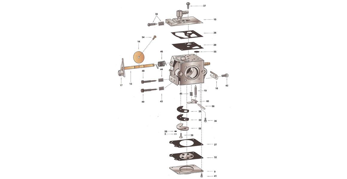 Walbro WA55 Yamaha KT100 Small Carburetor Parts