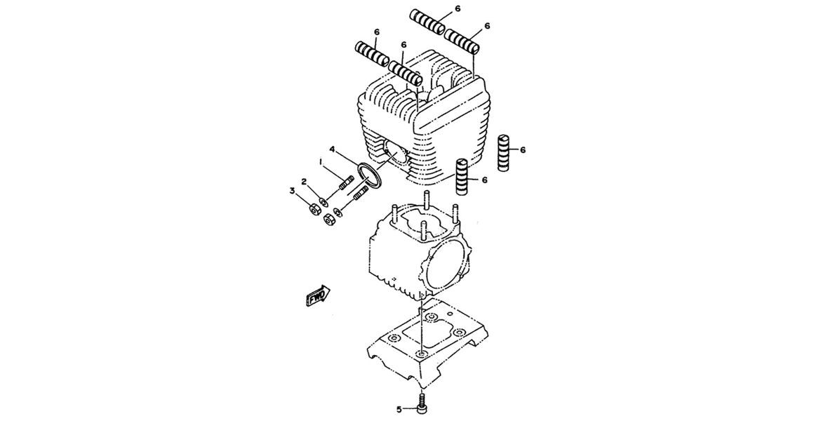 Yamaha KT100 Exhaust Parts, Vibration Absorbers