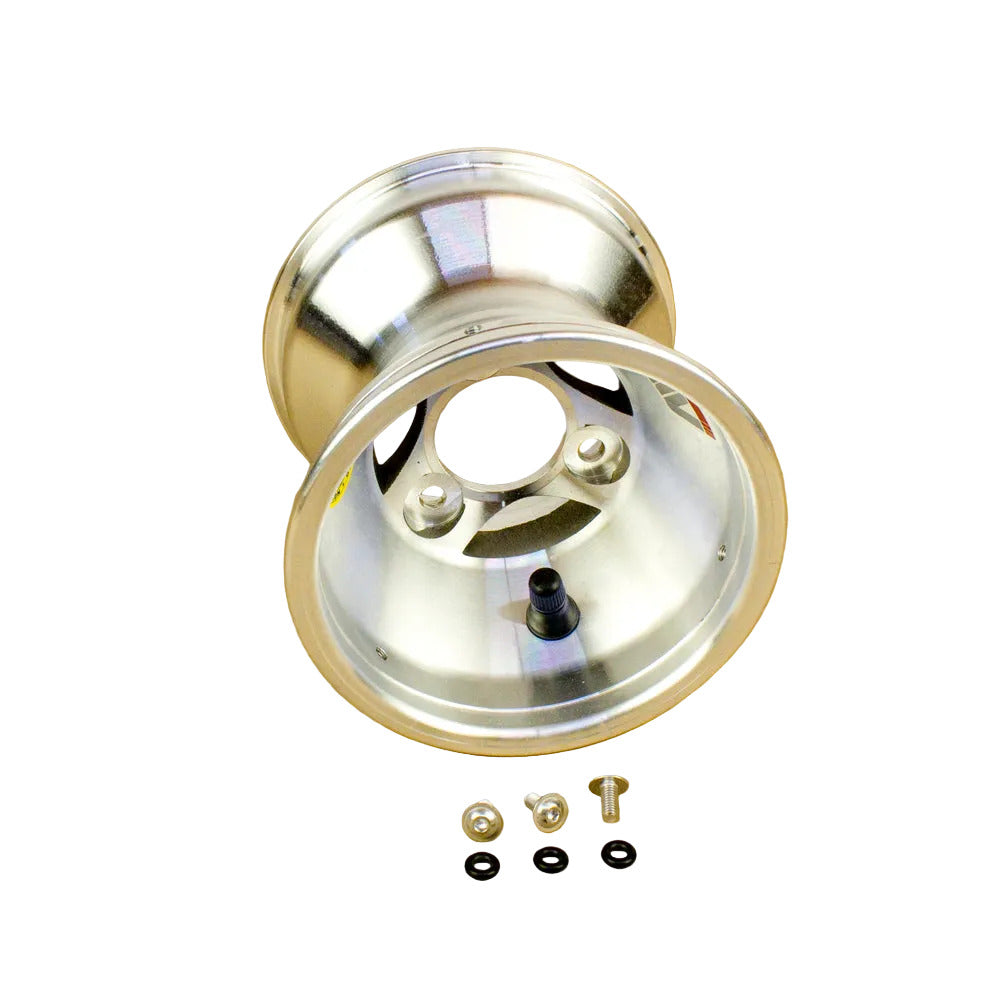 AMV 130mm x 5" Cast Aluminum Spoke Wheel, Bolt In Hub Style, Metric Pattern