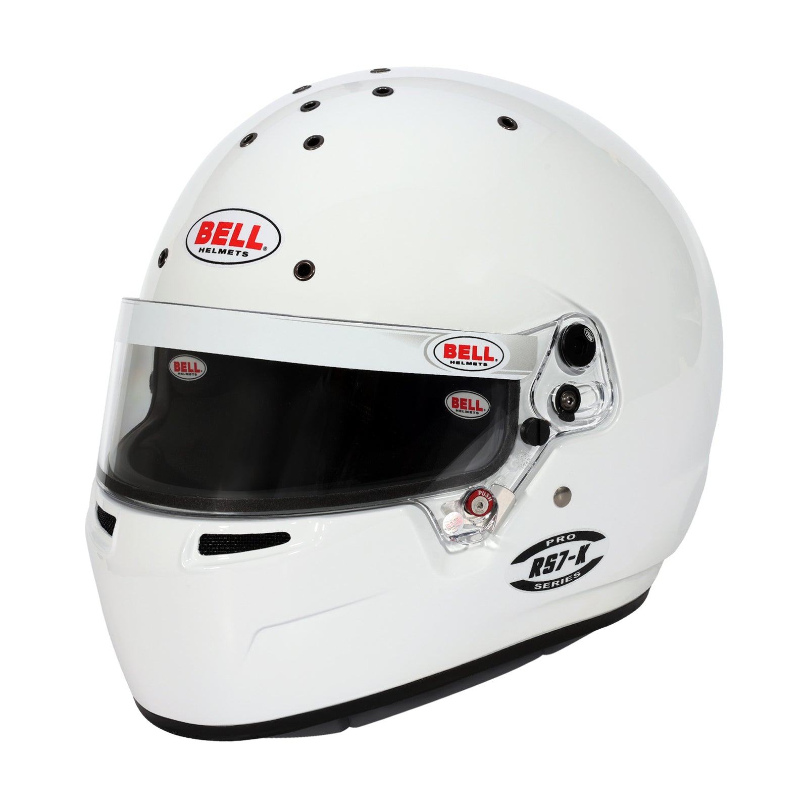 Bell RS7K Karting Helmet, White, K2025 Rated
