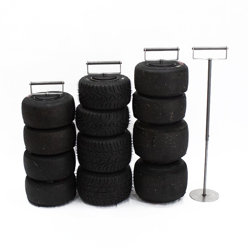 New! Pit Parts Tire Caddy Adjustable Tire Set Carrier