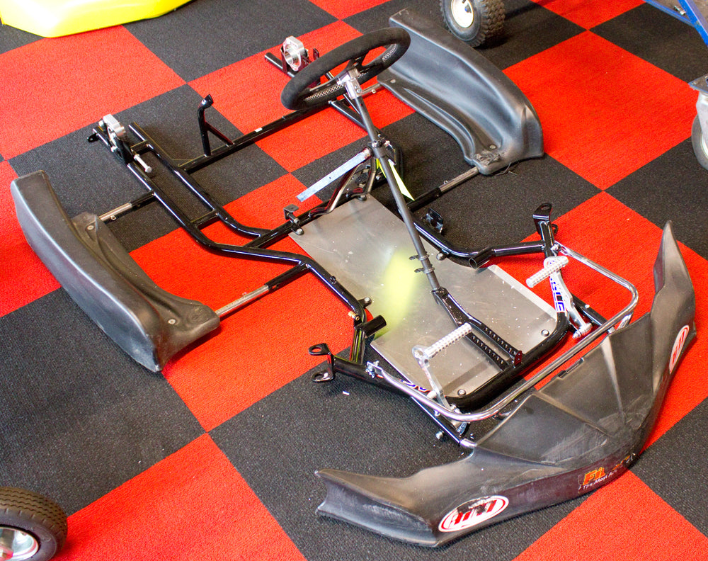 New Eagle Kart Frame with New & Used Parts, Black Paint