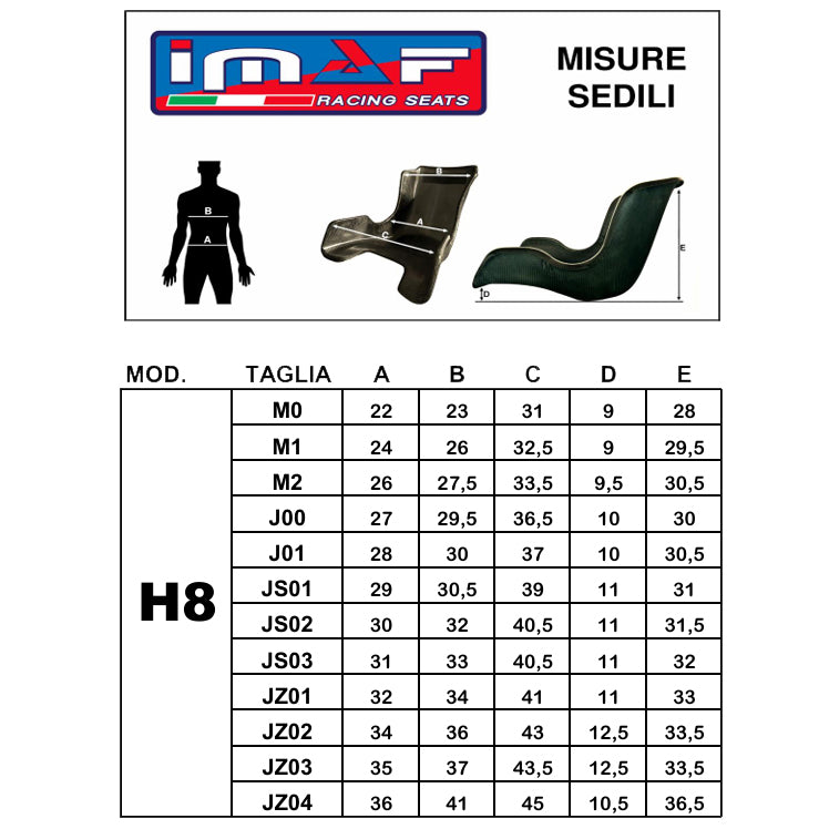 IMAF H8 "Jecko Style" Flat Bottom Seat