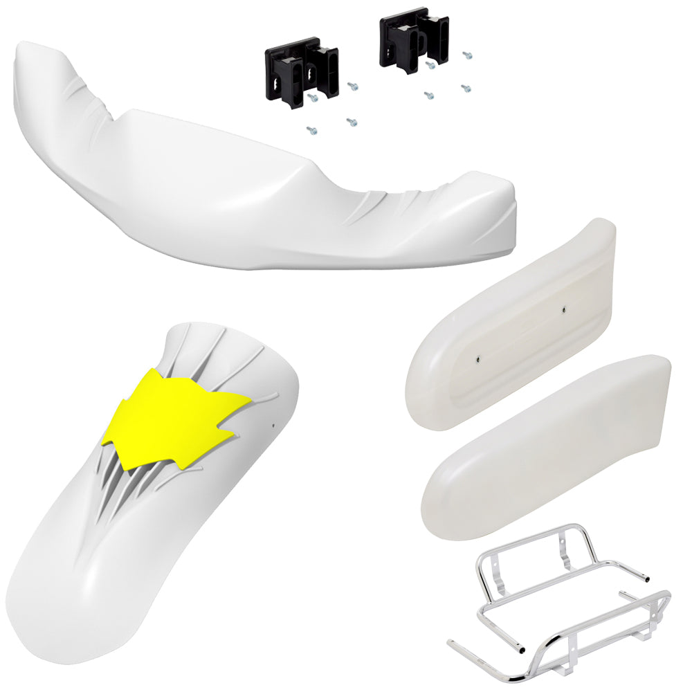 OTK Tony Kart CIK Pearl White Adult Complete Bodywork Kit M11 Nose & Panel, M10 Pods