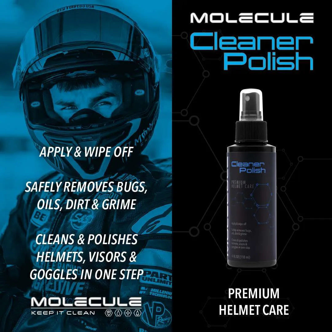 Molecule MLHCP41 Helmet Cleaner and Polish 4oz Spray Bottle
