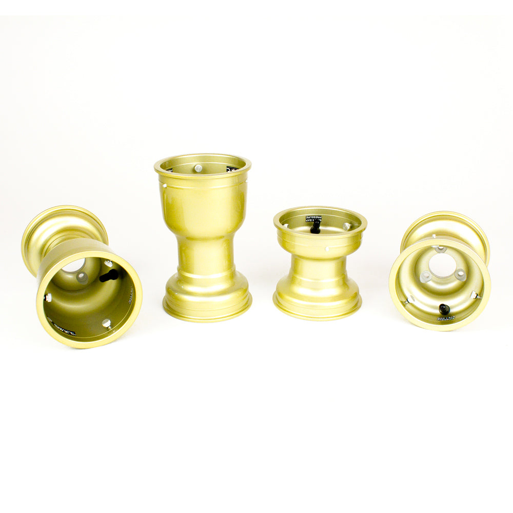 New! Swift Components GOLD 130mm / 214mm x 5" Magnesium Metric Wheel SET