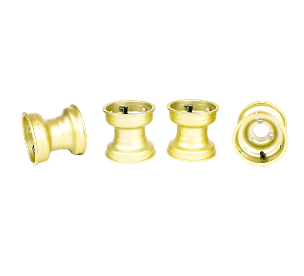 New! Swift Components GOLD (4) 130mm x 5" Magnesium Metric Wheel SET