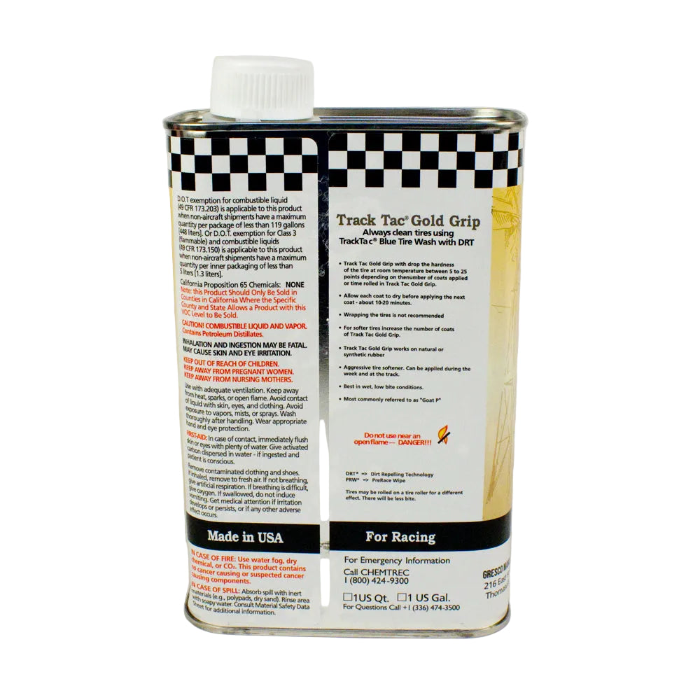 New! Gold Grip "Goat P", Tire Prep, Quart