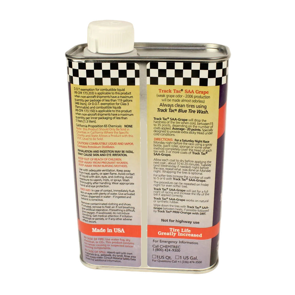 TrackTac SAA Grape, Tire Prep, Quart