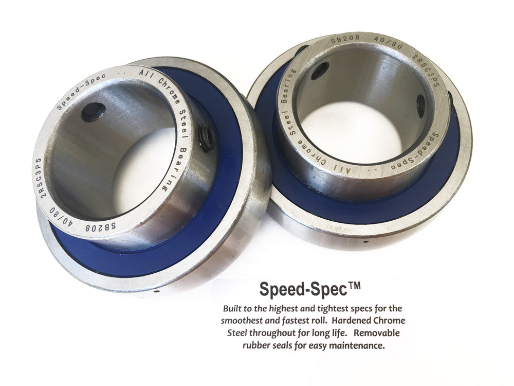 Speed-Spec 50mm Steel Precision Axle Bearing, Blue Removable Seals