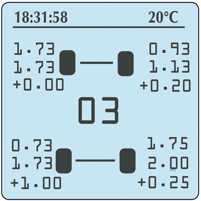 HPM4X-PYR2-STW Prisma Digital Air Pressure Tire Gauge with Stopwatch Function and Infrared Tire Temperature Sensor
