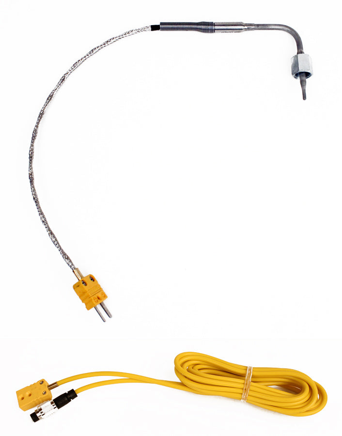 Mychron 4, 5, 6 EGT Exhaust Gas Sensor with Yellow Patch Cable, Big Nut Style with OPEN Tip, 90 Degree