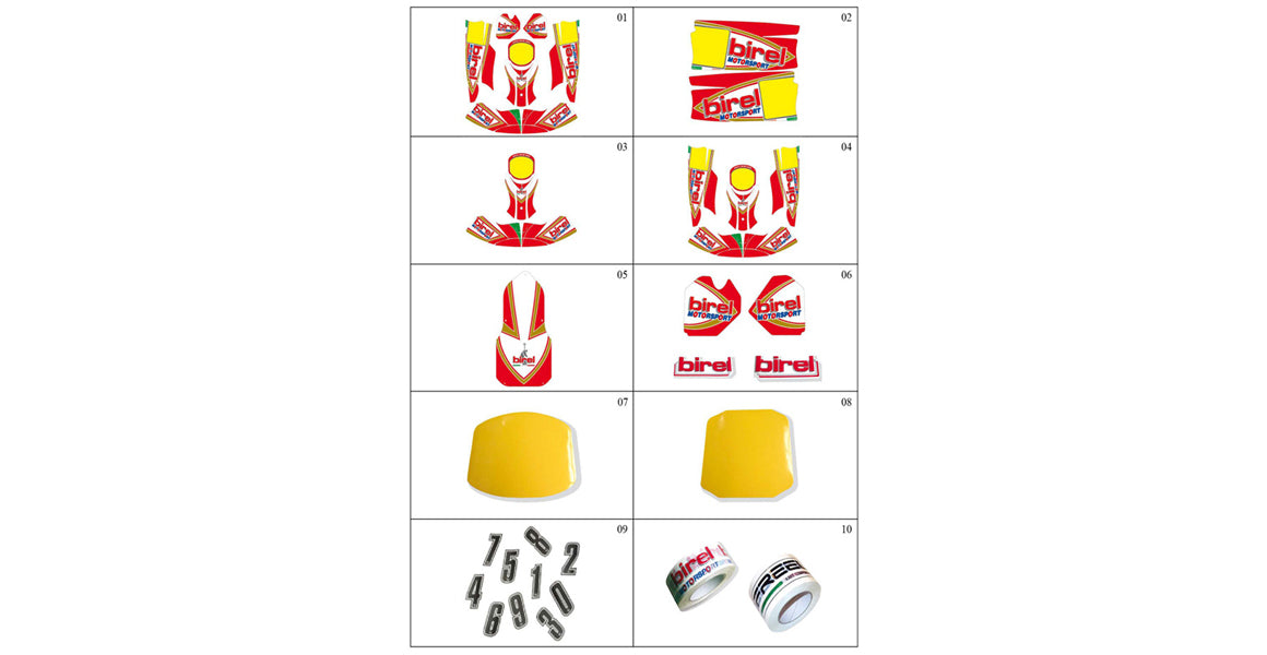 Birel ART Kart Sticker Kits, 2011