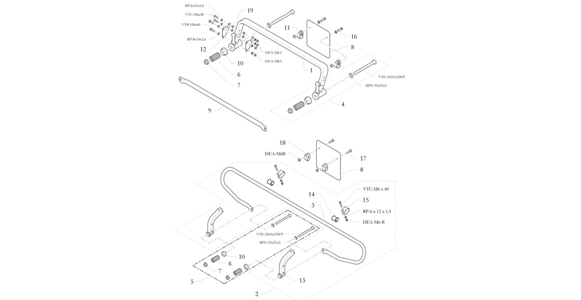 Birel ART Kart Rear Metal Bumper