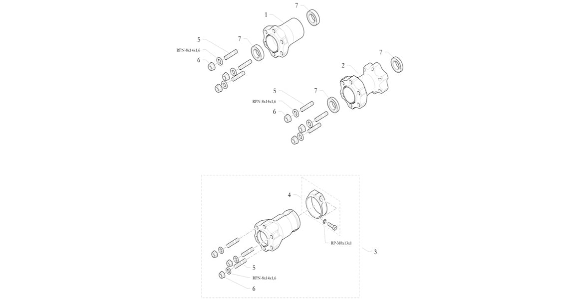 Birel ART Kart Magnesium Wheel Hubs