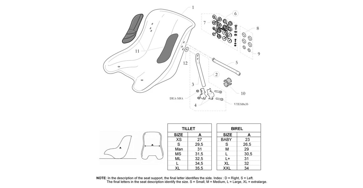 Birel ART Kart Seat Struts & Chain Guard