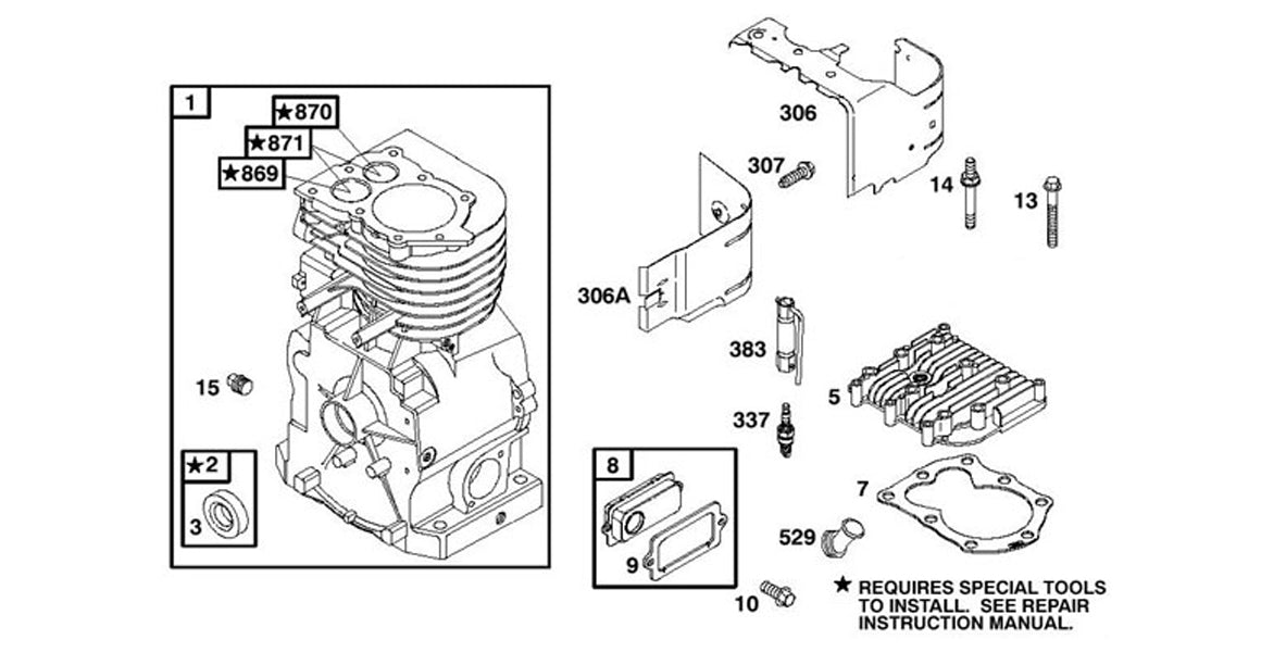 Briggs Raptor Flathead Block Parts