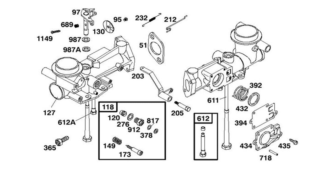 Briggs Raptor Flathead Carburetor Parts