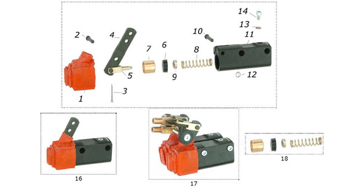 CRG Kart VEN99 Billet Master Cylinder Parts