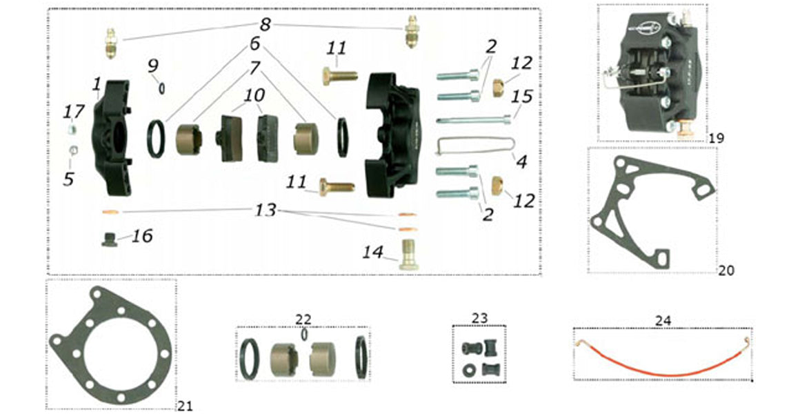 CRG Kart NEWAGE Brake Caliper