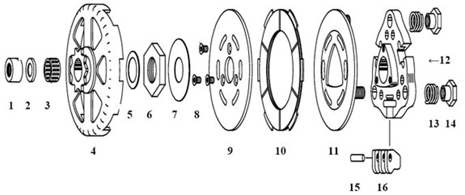 Horstman EXP-D Clutch Parts for HPV Engine