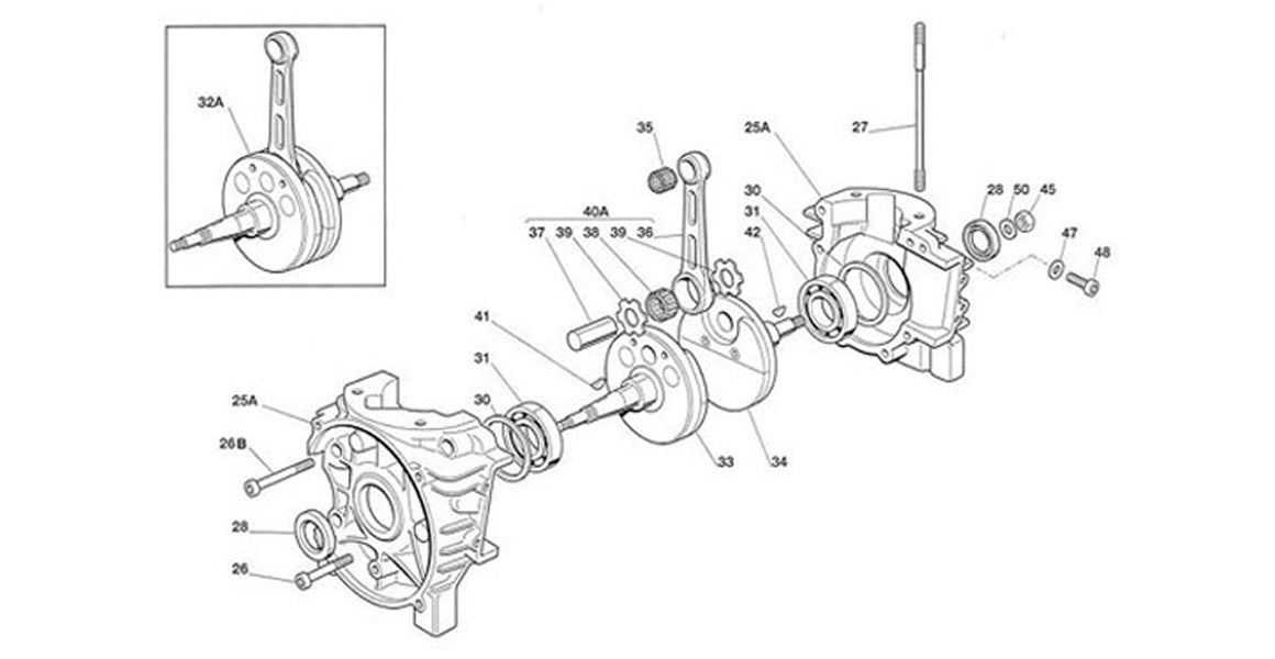 IAME Leopard MY07 Crank, Case Parts