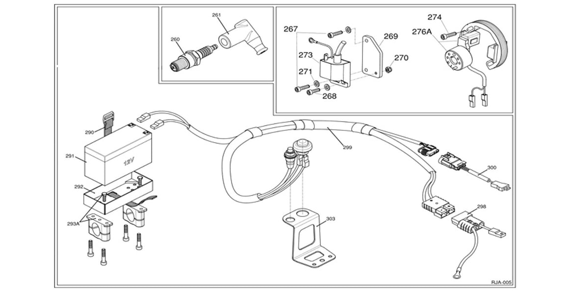 IAME KA100 Ignition, Electrical Parts, Wiring Harness