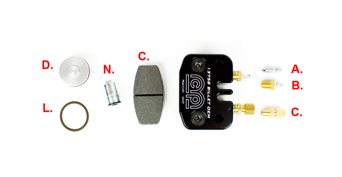 MCP Rear Brake Caliper Parts - Quick Adjust Style