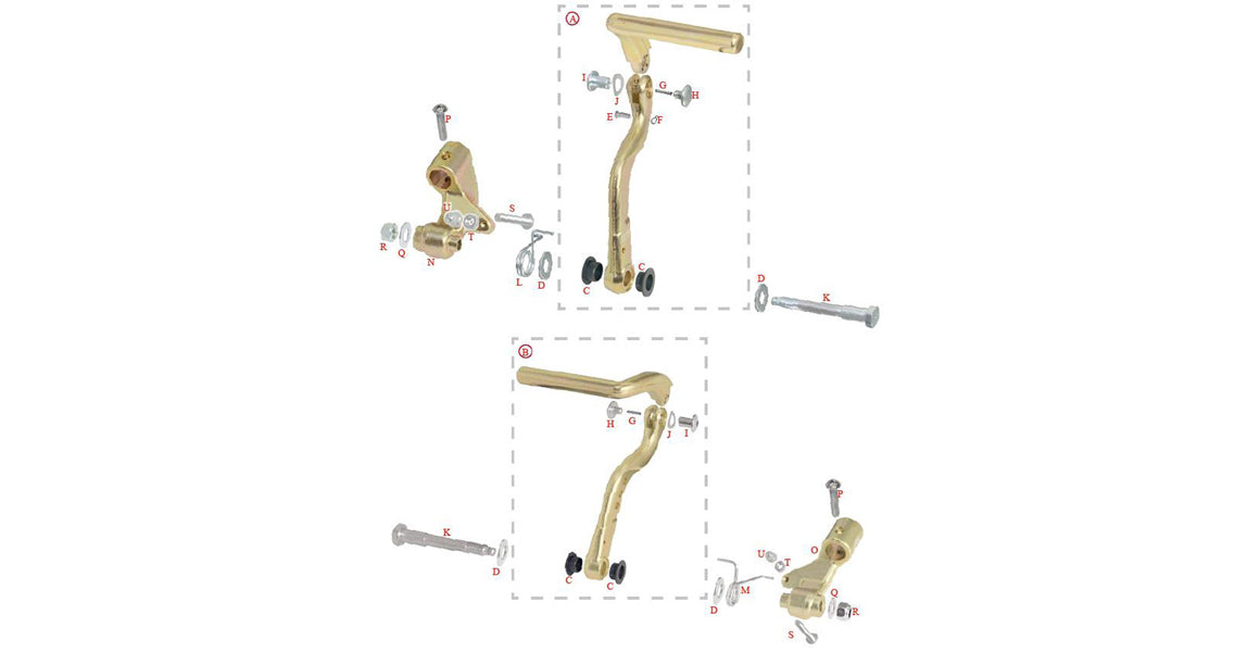 OTK Tony Kart Aluminum Adjustable Pedals