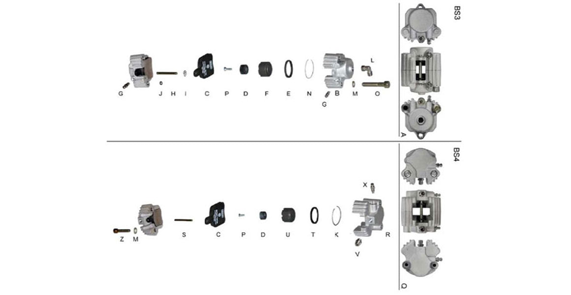 OTK Tony Kart BS3, BS4 Front, Rear Brake Caliper