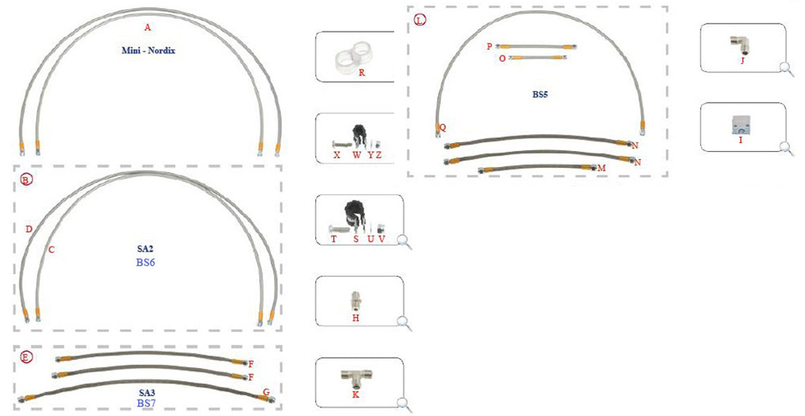 OTK Tony Kart Brake Lines & Fittings