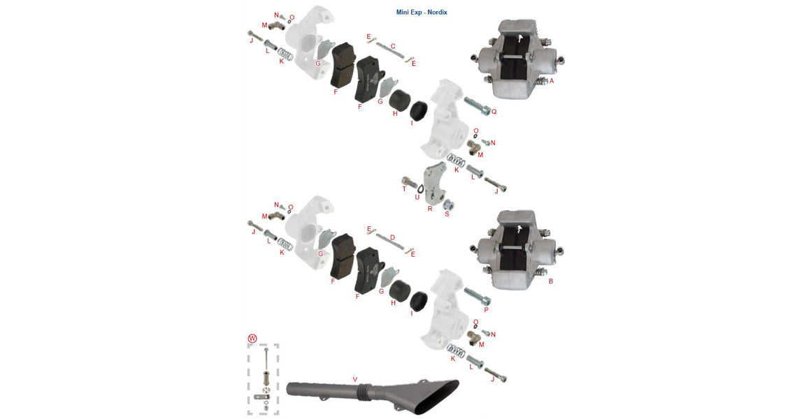 OTK Tony Kart Brake Caliper BS2 (Older Style)