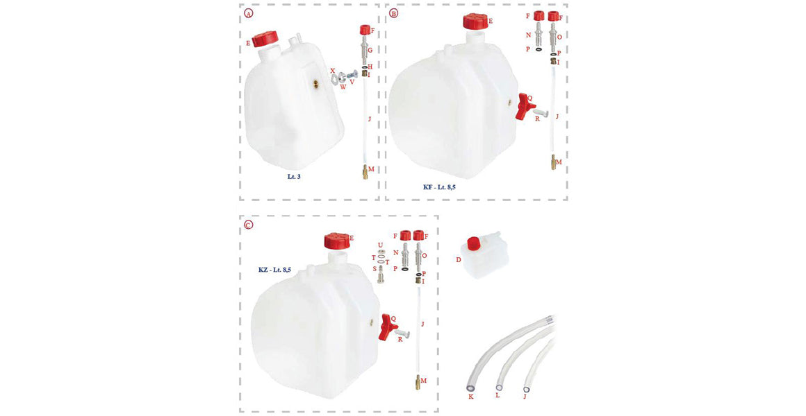 OTK Tony Kart New Style Fuel Tanks &amp; Parts