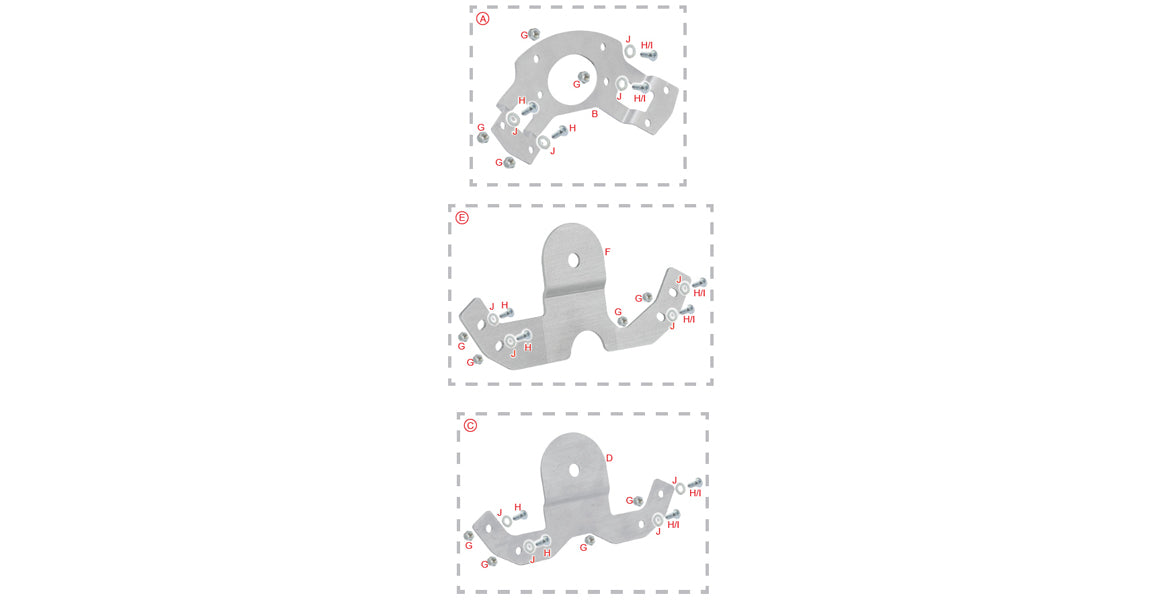 OTK Tony Kart Data Gauge Support Brackets