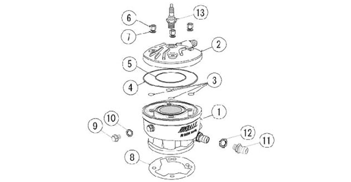 PRD Fireball Head, Cylinder Parts