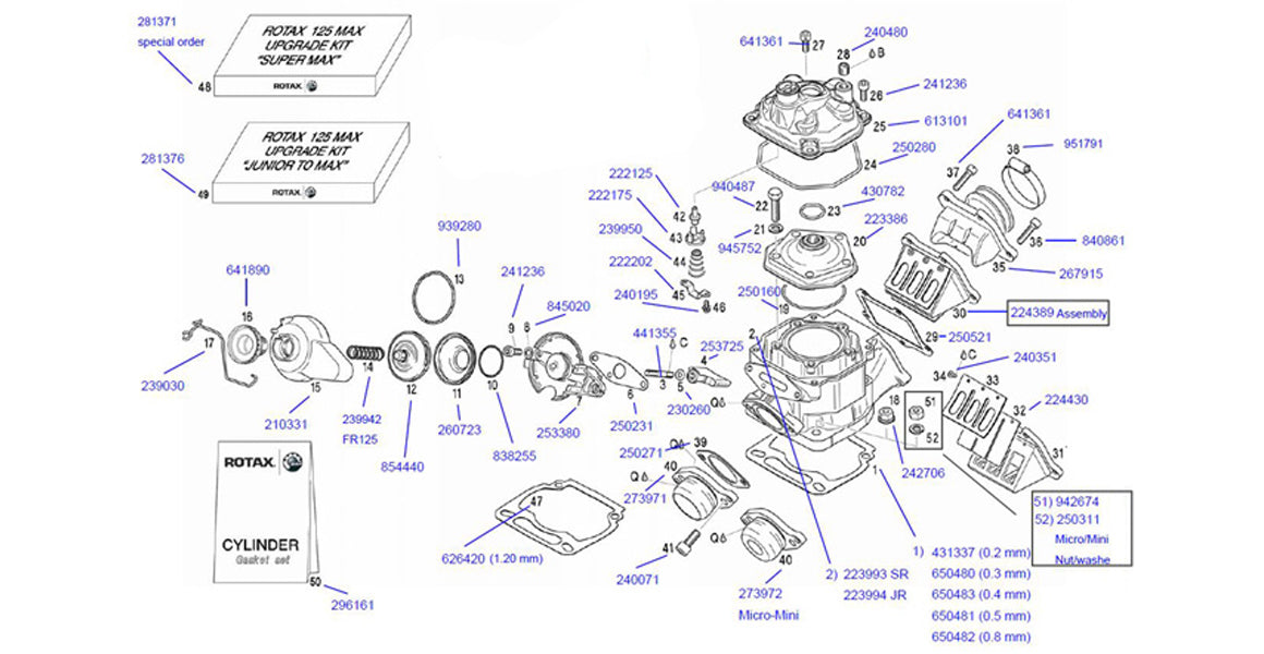 Rotax Max Head & Cylinder Parts