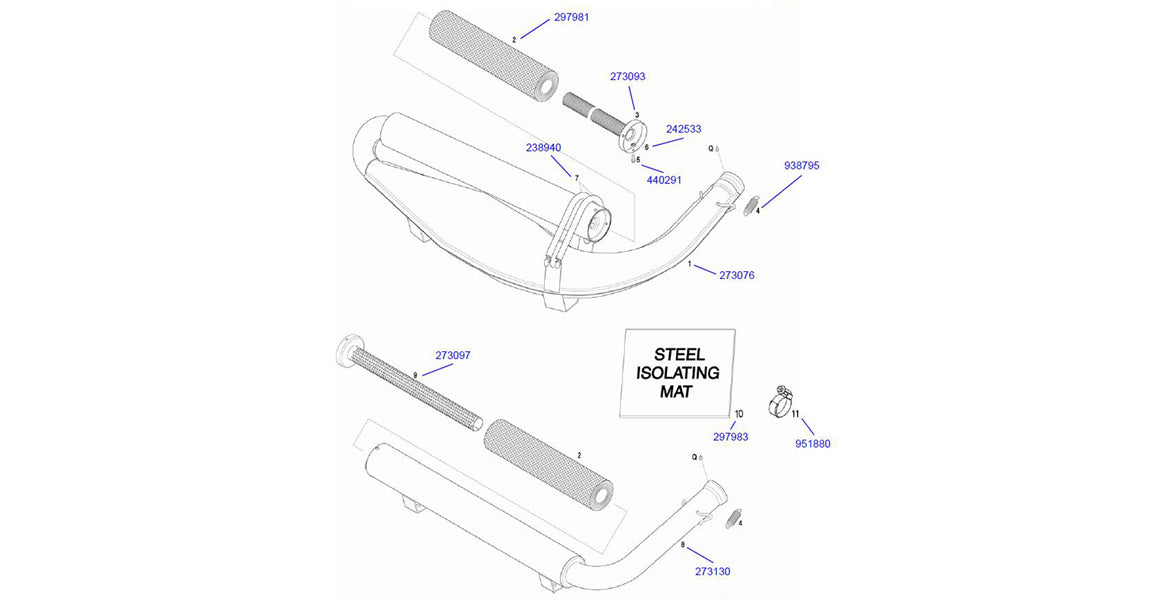 Rotax Max Exhaust Pipe Parts