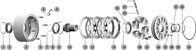 SMC Axle Clutch Parts