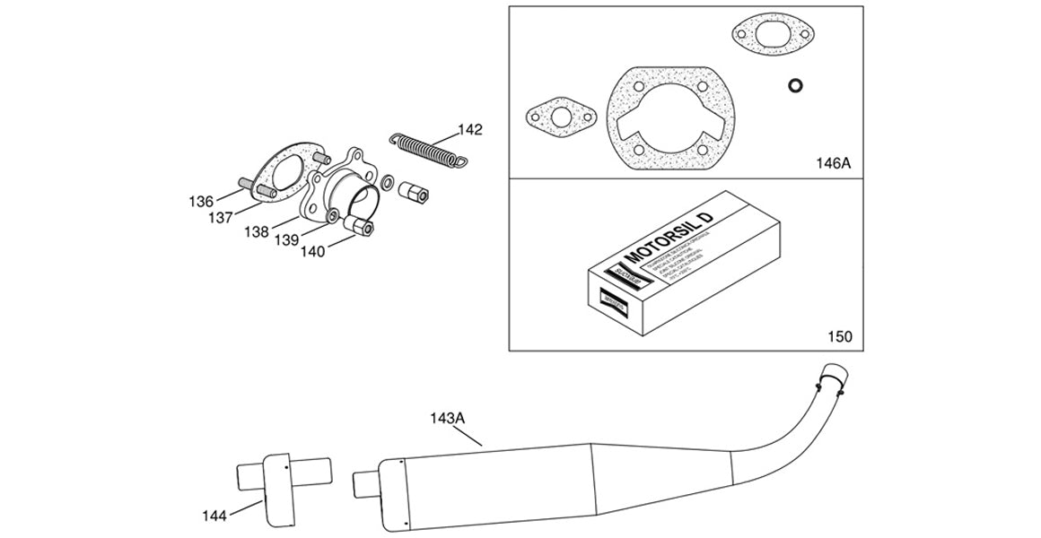 IAME Mini Swift Exhaust, Header, Gaskets