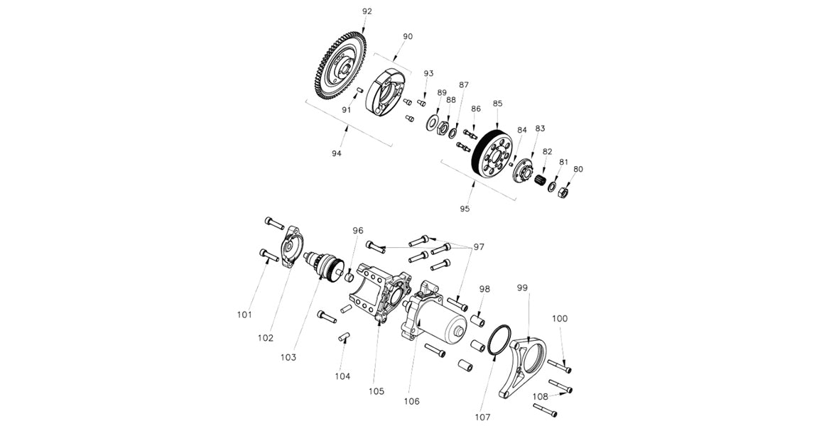 Vortex Rok VLR Starter, Clutch Parts