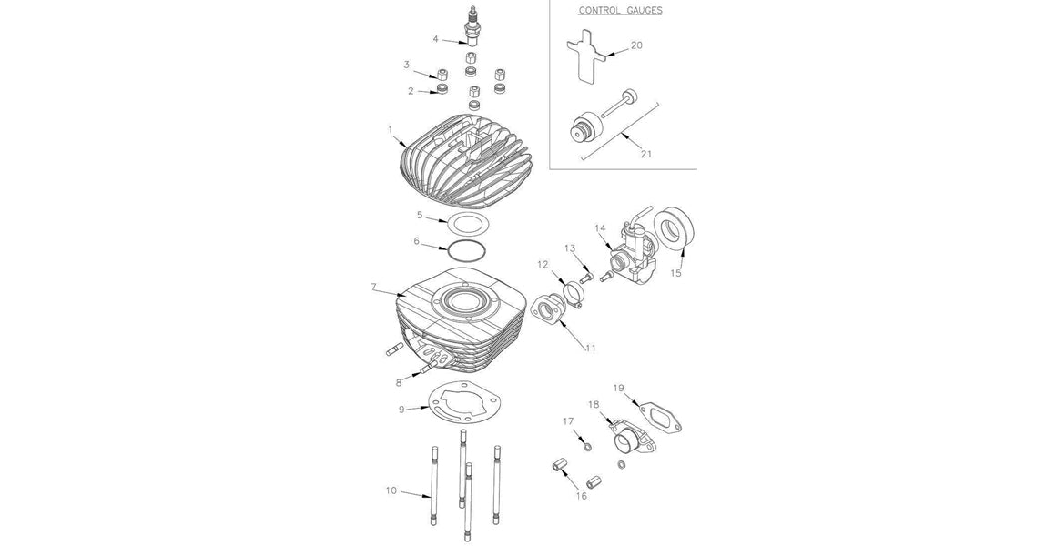 Vortex Mini Rok Head, Cylinder Parts