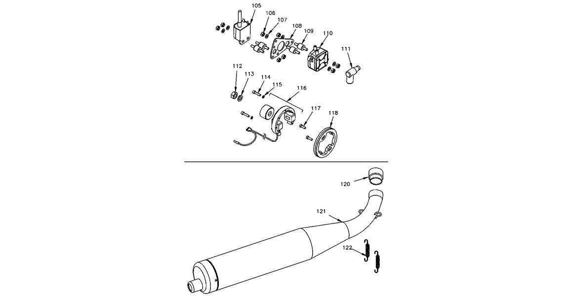 Vortex Mini Rok Ignition, Exhaust Parts