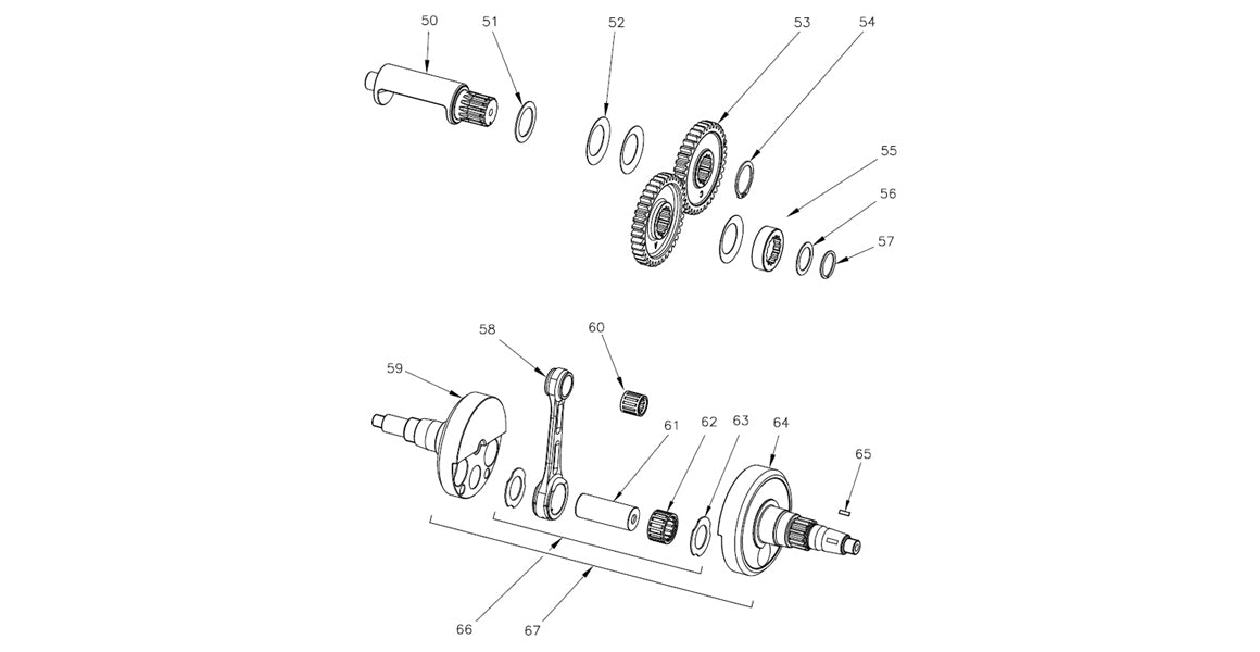 Vortex Rok GP Crankshaft, Rod Parts